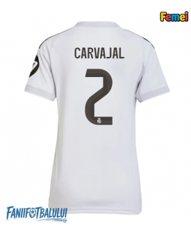Real Madrid Daniel Carvajal #2 Tricou Fotbal Replică 2025-26 Femei Acasa